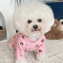 바이담수미 강아지용 곰돌이 잠옷셔츠, 핑크
