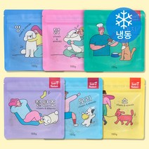 테이스트오브네이쳐 강아지 화식사료 버라이어티팩 6종 x 100g 세트 (냉동), 닭, 오리, 칠면조, 돼지, 소, 양, 1세트