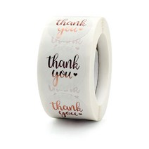 미카엘그라운드 선물 포장 라벨 씰 스티커 2.5cm 500p, 화이트 + 골드, 1개
