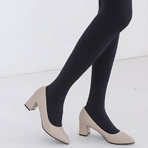 코코폭신 폭신 데일리 심플 스퀘어 미들힐 펌프스 C8111 8112 6cm + 뒷꿈치패치 2p