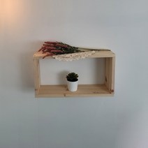 우드박스 원목 사각 벽걸이 수납 주방 선반