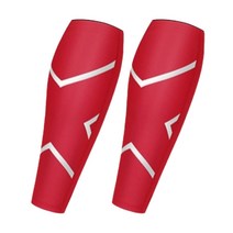 예스몰 슬리브 축구 종아리 보호대 2p, 레드