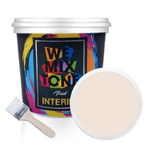 WEMIXTONE 내부용 INTERIOR 수성 페인트 1L + 붓, WMT0213P01(페인트), 랜덤발송(붓)