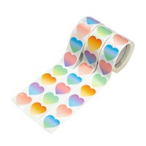 올댓파티 하트 미니 롤라벨 버라이어티 그라데이션 3p 세트, 혼합색상, 1세트