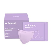 리하랑 컴포터블핏 4중 새부리형 컬러마스크 중형, 50개입, 퍼플, 1개