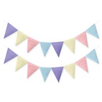 파스텔 혼합 파티 펠트 가랜드, 혼합색상, 2개