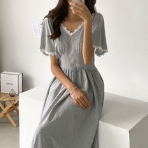 피핀 여성용 링클프리 스트라이프 썸머 원피스 37992