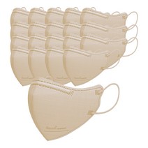 굿매너 2D 새부리형 컬러 마스크 대형 KF94, 베이지, 20개