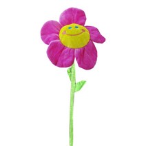 해솔 플라워 꽂이 장식 철사 홀더 인형, 75cm, 스마일 퍼플