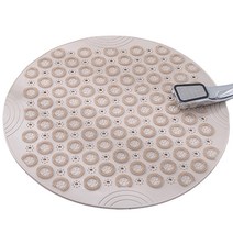 일상나눔 욕실 미끄럼방지 원형 발판 매트 55 x 55 cm, 브라운, 1개