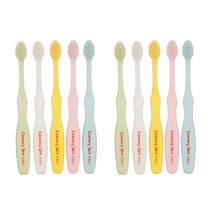 컨트리세이브 유아용 친환경 칫솔 1단계 12개월~36개월 5종 세트, 2세트, 화이트, 핑크, 옐로우, 그린, 블루