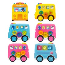 핑크퐁 아기상어 미니버스 완구 2종 x 3p 세트, 혼합색상