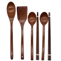 네오셰프 옻칠 2인수저 + 볶음스푼 소 + 미니뒤집개 세트, 브라운, 1세트