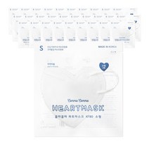 꼼마꼼마 하트 마스크 소형 KF80, 화이트, 30개입, 1개