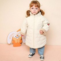 밀크마일 여아용 애플타니롱퀼팅점퍼