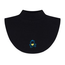 밀크마일 아동용 하트 베어 골지 레이어드 반폴라