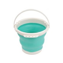 마이데일리 접이식 미술 수채화 물통, 민트 원형