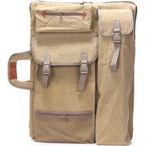 벨리안 다기능 캔버스 가방 이젤 드로잉 백팩 베이지