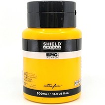 쉴드 에픽 아크릴물감 605 퍼머넌트 옐로우 딥, 1색, 500ml