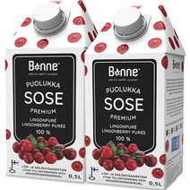 본네 링곤베리 퓨레 주스, 500ml, 2개