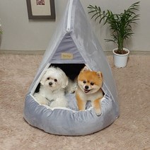 두기펫 반려동물 쏘옥 극세사 삼각 하우스, 그레이