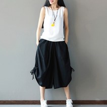 아이엠몽 여성용 린넨 와이드 항아리 팬츠 포빗