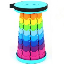 더벨라 레인보우 캠핑 낚시 접이식 의자, 1개, 레인보우스카이블루