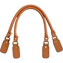 바이핸즈 토트백용 가죽 손잡이 가방끈, 2개, 딥레드