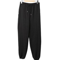 시크블랙 여성용 드렐코 꽈배기 조거 팬츠 cppt10740k29