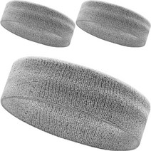 이그니스 스포츠 헤어밴드 3P, 라이트그레이