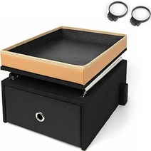 케이엠모터스 카니발 KA4 앞좌석 2열 리프트업 수납 테이블 + 컵홀더 2p 세트, 새들 브라운, 1개