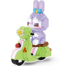 BOYU 나노블럭 연두스쿠터토끼, 혼합색상