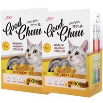갓펫 굿츄 고양이 간식 15g x 6종 x 5p 세트, 2세트, 믹스