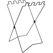 쏘앤영 접이식 금속 아웃도어 캠핑용 쓰레기 봉투 거치대, 1개, 블랙