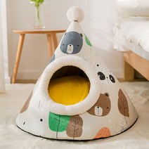 펫츠러브 고양이 원뿔모양 동굴 숨숨집, 화이트