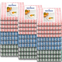 집이다 보들보들 양면행주 핑크 4p + 블루 3p + 그린 3p 세트, 3세트