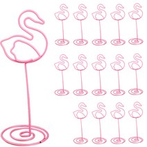 라이프스윗 다용도 스탠드 메모 클립 명함 메서지 집게 스완 15p, 핑크