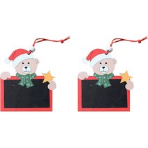 라이프스윗 미니 나무 칠판 다용도 메모판 인테리어 장식품 베어 2p