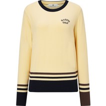 헤지스골프 PLAY KNIT 팁 포인트 라운드 스웨터
