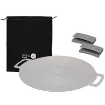 리빙아트 인덕션 스텐 그리들팬 + 실리콘 손잡이 2p + 부직포가방 세트, 36cm, 1세트