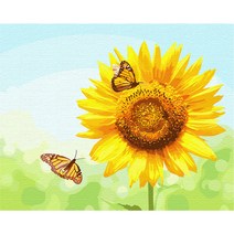 플레이어바웃 DIY 피포페인팅 유화 명화 그리기 세트 50 x 40 cm, 해바라기의 사랑