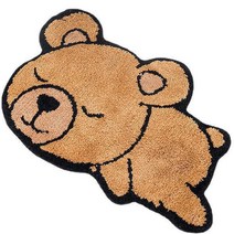 땡스상점 애니멀 멀티 발매트 아기곰, 브라운