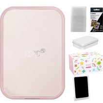 캐논 인스픽 P2 미니 포토프린터 로즈골드 + 기프트박스 랜덤발송 + 인화지 20p + 포토바인더 랜덤발송 + 스탠딩 탑로더 랜덤발송 + 틴케이스 랜덤발송 폴꾸 세트, PP1003A(포토프린터)