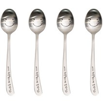 라온누리 해피바이러스 청소년 숟가락, 스마일, 4개