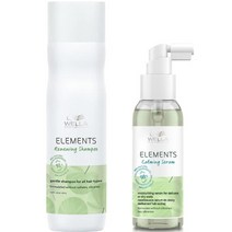웰라 프로페셔널 엘리먼츠 리뉴잉 샴푸 250ml + 카밍세럼 100ml 세트, 1세트