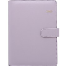 세컨드맨션 레인보우 커버 가죽 PU 바인더 6공 A5, LAVENDER, 1개