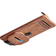 카템 차량용 옥타곤 가죽 썬바이저 클립, 브라운, 1개