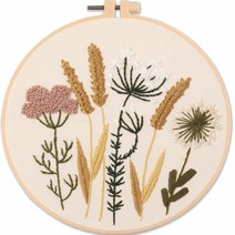 위즈앤위즈 누구나 DIY 프랑스자수 패키지 20cm, 흩날리는 꽃 04, 1세트