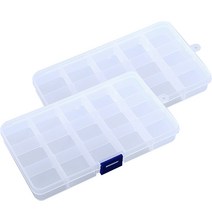 퍼즈생활건강 다용도 칸막이 조절 악세사리 정리함 15구, 혼합색상, 2개