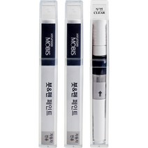 현대모비스 현대 순정 컬러 붓펜 페인트 WHC 306 + 펄색 + 투명 붓펜 페인트, 화이트크리스탈, 1세트